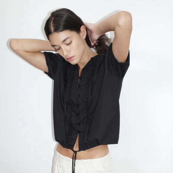 Deiji Studios Tops - DEIJI STUOIOS - DOUBLE FRILL TOP